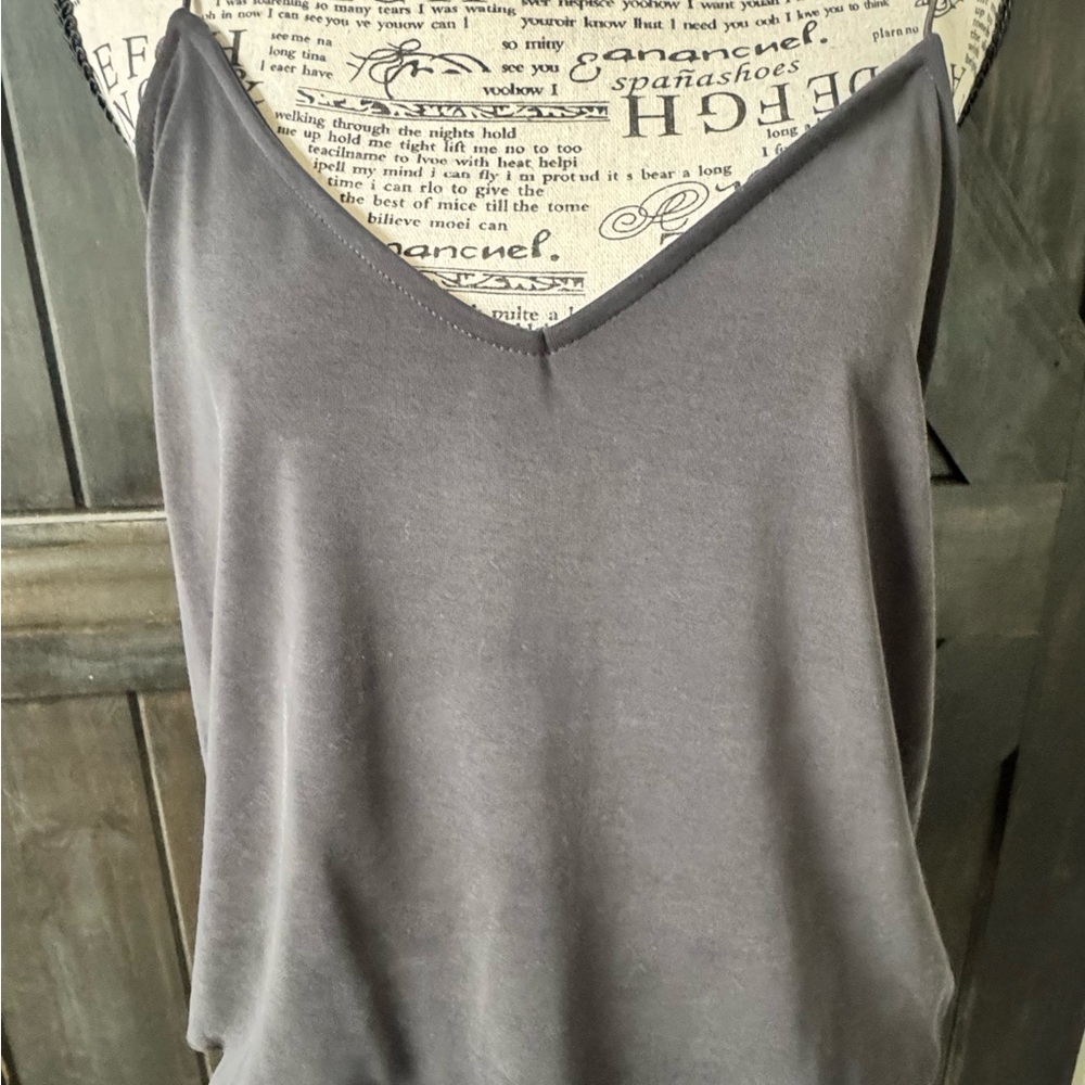 2- Express Charcoal & Pink Camisole Tops